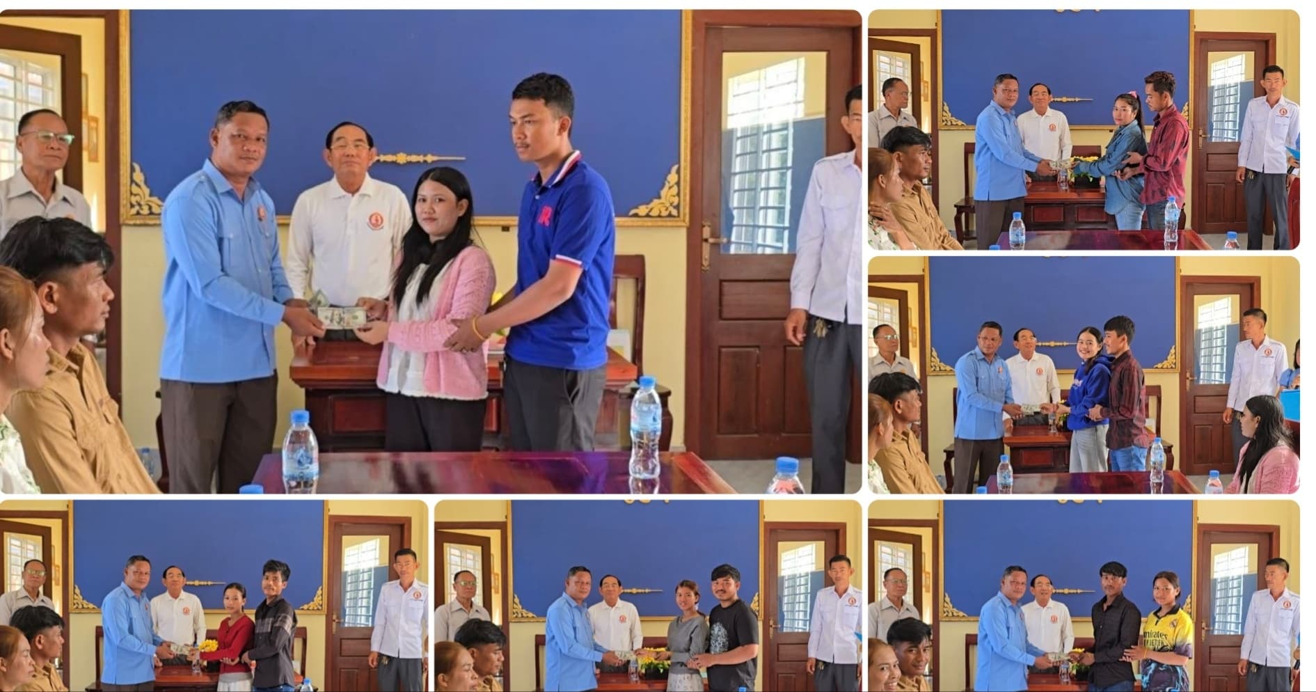 ឯកឧត្តមបណ្ឌិត ហេង សំណាង នាំយកថវិកាលោកអ្នកឧកញ៉ាបណ្ឌិត ទ្រី ភាព និងលោកជំទាវ ផ្តល់ជូនគូរស្រករថ្មី ចំនួន១១គូរក្នុងឃុំទួលគ្រើល
