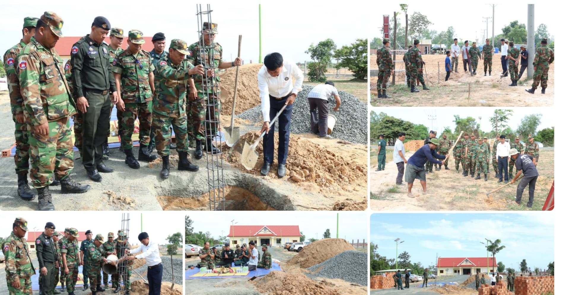 របង និងក្លោងទ្វារខាងមុខទីស្នាក់ការសមាគមអតីតយុទ្ធជន និងនិវត្តជនកម្ពុជាខេត្តកំពង់ធំ មានតម្លៃជិត ១០,០០០ដុល្លារសហរដ្ឋអាមេរិក  ដែលជាជំនួយសប្បុរសជន បានចាប់ផ្តើមដំណើរការសាងសង់ហេីយ