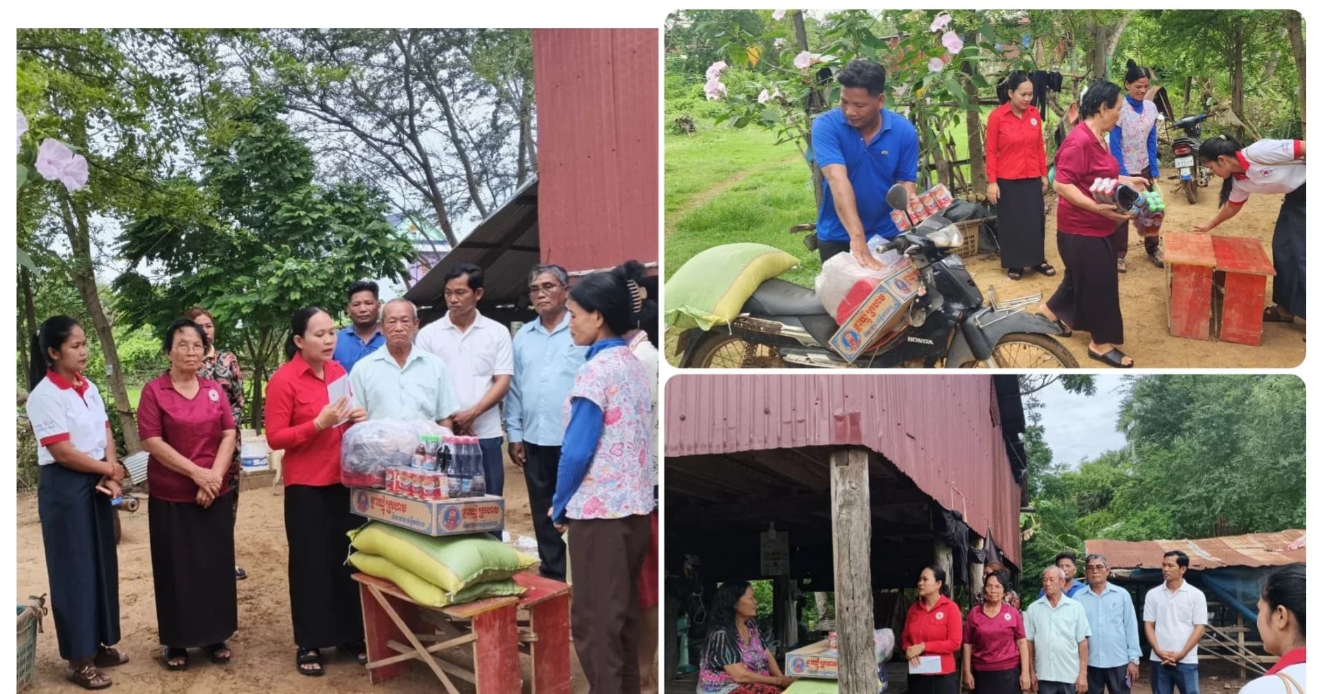 អនុសាខាកាកបាទក្រហមកម្ពុជាស្រុកបារាយណ៍ និងក្រុមការងារបានចុះសួរសុខទុក្ខ និងនាំយកអំណោយកាកបាទក្រហមស្រុកមកប្រគល់ជូនគ្រួសារដែលរងផលប៉ះពាល់ពីគ្រោះធម្មជាតិខ្យល់កន្ត្រាក់ចំនួន៣គ្រួសារ នៅភូមិចតុលោក  ស្រុកបារាយណ៍