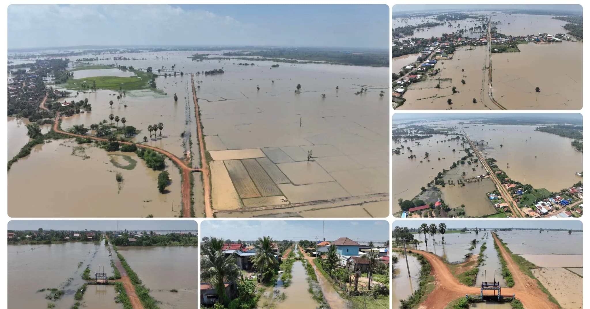ស្ថានភាពទឹកប្រព័ន្ធធារាសាស្ត្រអូរមាន ដែលរងផលប៉ះពាល់ដោយជំនន់ទឹកស្ទឹងសែន ក្នុងភូមិសាស្ត្រឃុំមានជ័យ ស្រុកសណ្តាន់ ខេត្តកំពង់ធំ៕