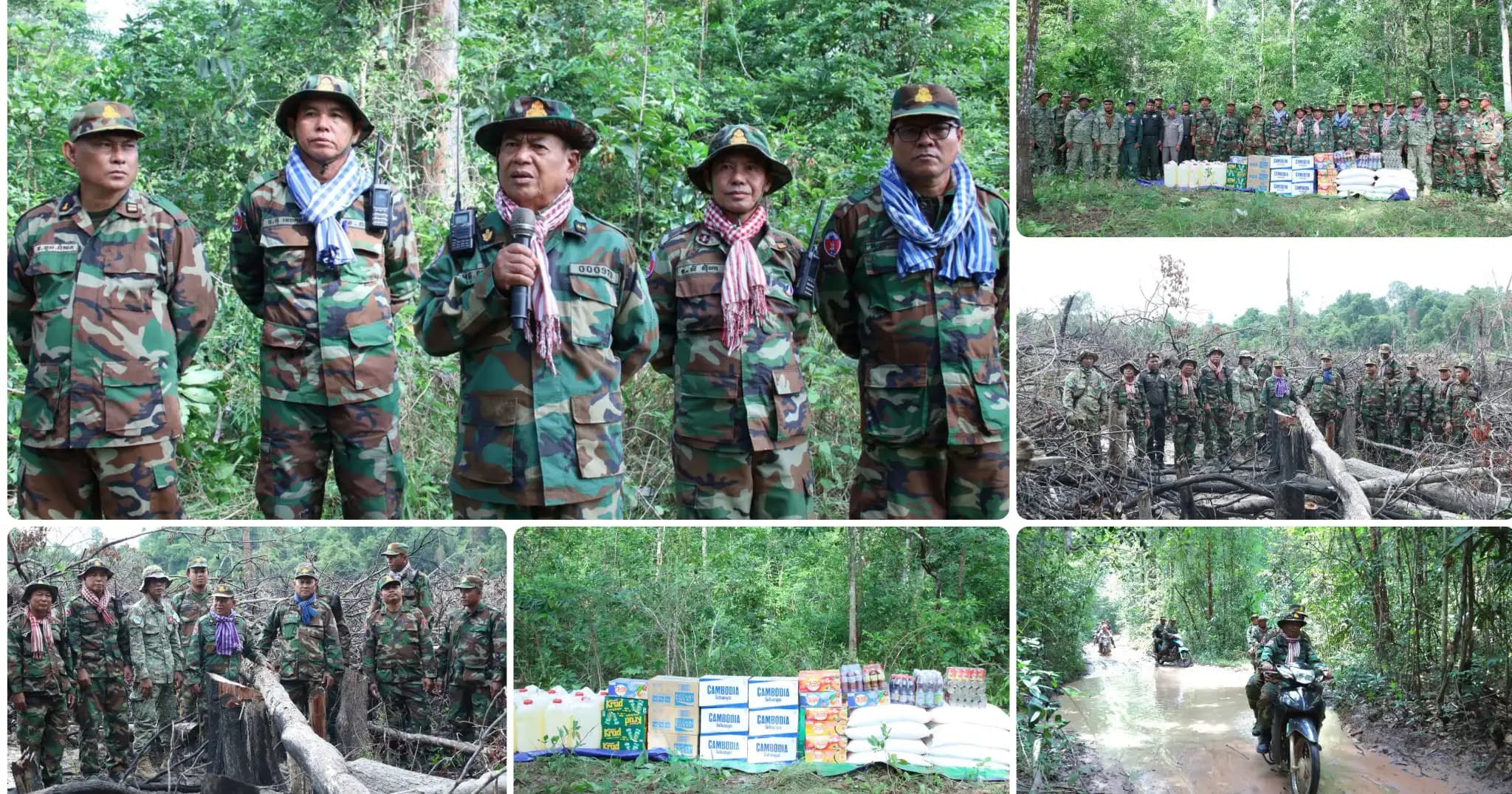 ឧត្ដមសេនីយ៍ទោ សោម ស៊ុន ដាក់បទបញ្ជាដល់កងកម្លំាងចម្រុះ នៅទីបញ្ជាការស្រាល ការពារ ទប់ស្កាត់និងបង្ក្រាបបទល្មើសធនធានធម្មជាតិ នៅតំបន់អូរដូង ព្រំប្រទល់ខេត្តកំពង់ធំ និងខេត្តក្រចេះ ការពារឲ្យបានដាច់ខាត មិនឲ្យមានការកាប់ទន្ទ្រានព្រៃឈើជាថ្មីក្នុងដែនជម្រកសត្វព្រៃ ព្រៃឡង់ ខេត្តកំពង់ធំ