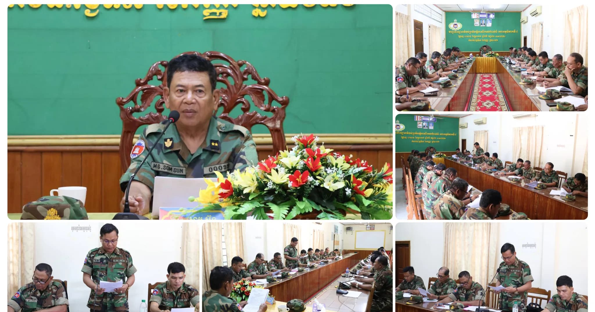 ឧត្តមសេនីយ៍ទោ សោម ស៊ុន មេបញ្ជាការតំបន់ប្រតិបត្តិការសឹករងកំពង់ធំ ផ្សព្វផ្សាយអនុក្រឹត្យលេខ១៧៦ អនក្រ.បក ស្ដីពីការអនុវត្តច្បាប់កាតព្វកិច្ចយោធា