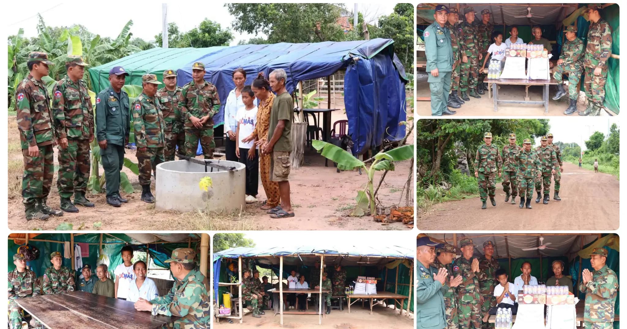 មេបញ្ជាការតំបន់ប្រតិបត្តិការសឹករងកំពង់ធំ សំណេសំណេះសំណាលសាកសួរសុខទុក្ខគ្រួសារកងទ័ព ដែលស្វាមុីកំពុងបំពេញភារកិច្ចការពារបូរណភាពទឹកដី