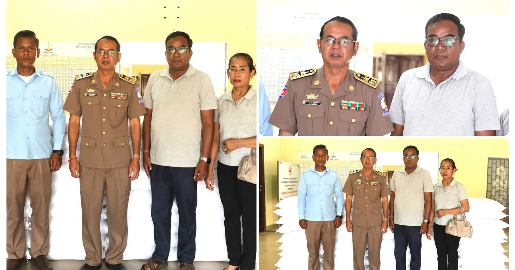 លោកអភិបាលស្រុកស្ទោង បានថ្លែងអំណរគុណយ៉ាងជ្រៀលជ្រៅបំផុតដល់លោក គឹម យ៉ុន និងភរិយា ដែលតែងតែឧបត្ថម្ភសម្ភារ ថវិកា និងគ្រឿងឧបភោគបរិភោគ ដល់រដ្ឋបាលស្រុកស្ទោង