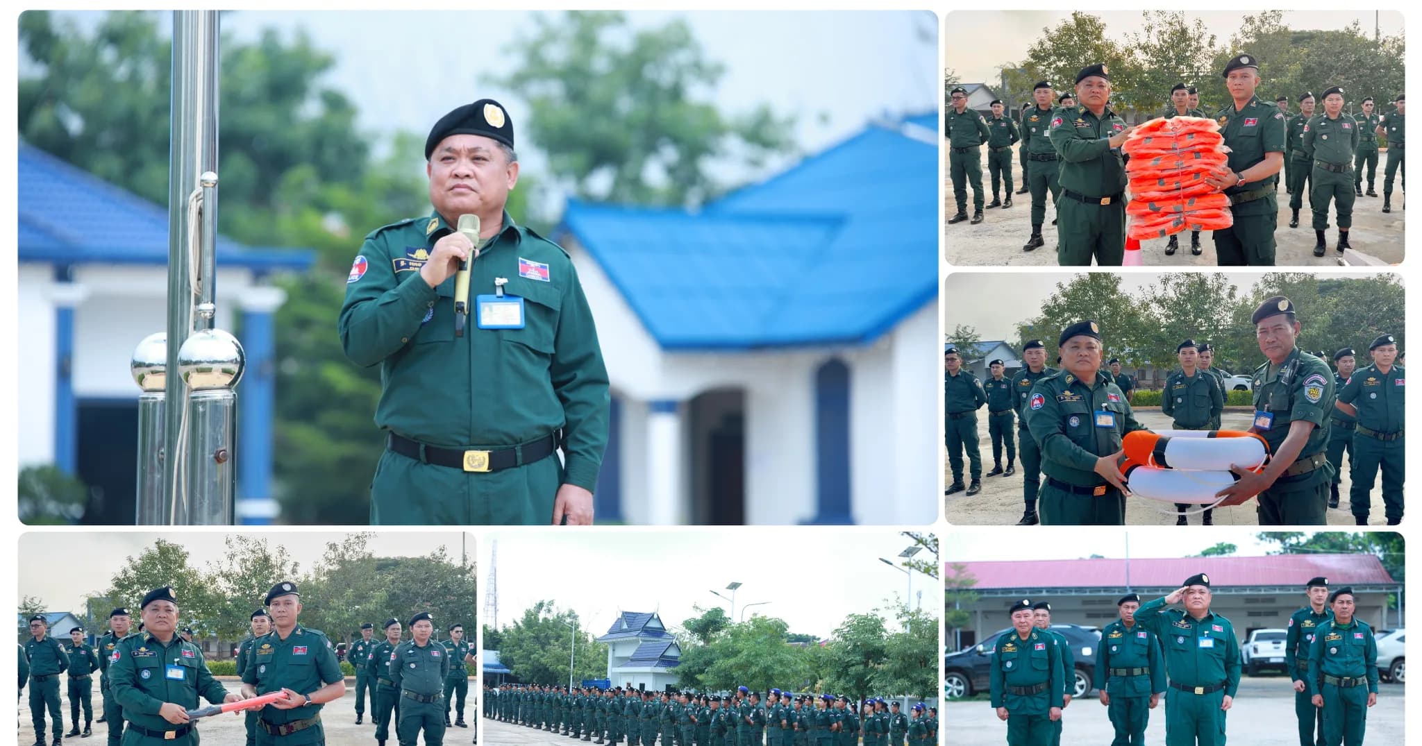 លោកឧត្តមសេនីយ៍ទោ ហេង សុផល ត្រួតពិនិត្យកម្លាំងត្រៀមអន្តរាគមន៍ជួយប្រជាពលរដ្ឋរងគ្រោះដោយជំនន់ទឹកភ្លៀង និងពង្រឹងសន្តិសុខ សណ្តាប់ធ្នាប់ក្នុងឱកាសបុណ្យភ្ជុំបិណ្ឌ