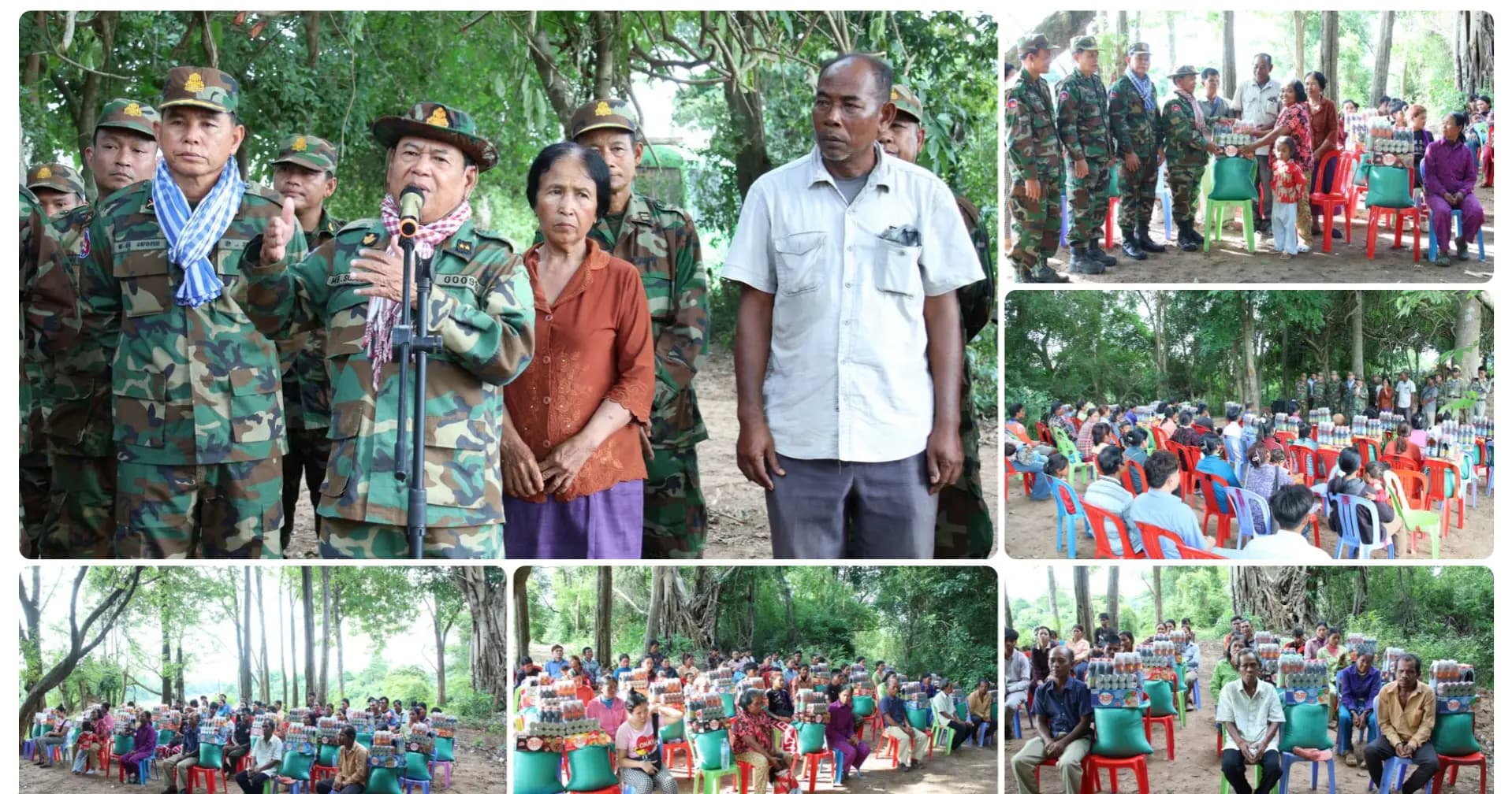 អតីតយុទ្ធជន និងប្រជាពលរដ្ឋក្រីក្រ ចំនួន ២០គ្រួសារ នៅឃុំដងកាំបិត ស្រុកសណ្ដាន់ ខេត្តកំពង់ធំ បានទទួលអំណោយមនុស្សធម៌របស់សម្ដេចមហាបវរធិបតី ហ៊ុន ម៉ាណែត និងលោកជំទាវ